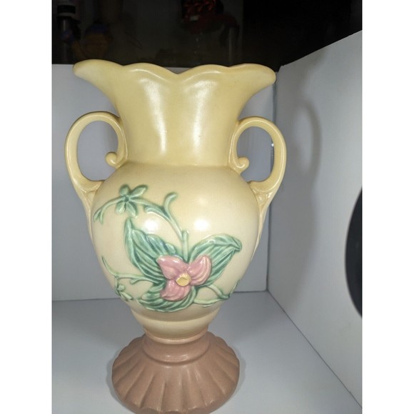Vintage Hull Art USA Pottery Wildflower W-14 10 1/2" Vase Yellow Pink Green - Picture 5 of 15